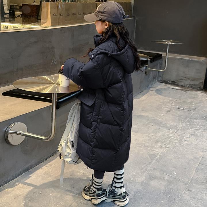 女童羽绒服2025新款洋气过膝中长款女大童冬季童装儿童冬装外套潮