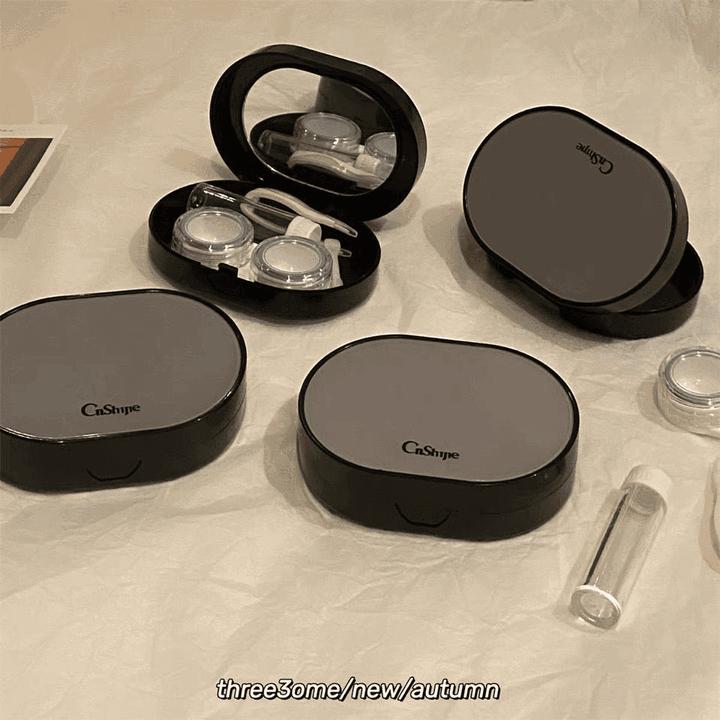 高级感极简隐形眼镜盒网红少女冷淡风ins美瞳盒子便携带收纳盒子