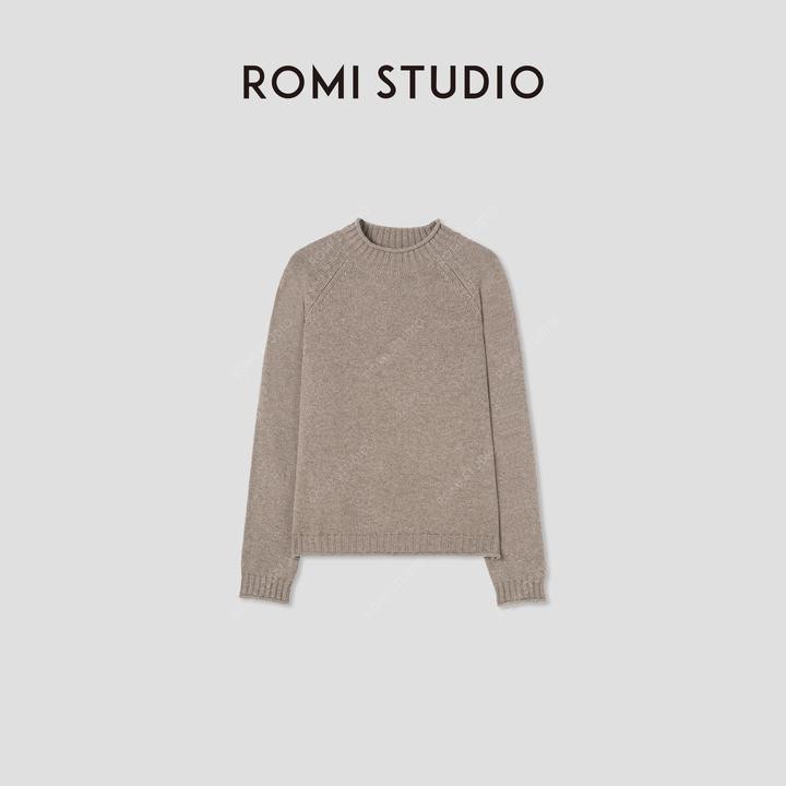 ROMI STUDIO“感知秋意”100%绵羊毛软糯肤感半高领毛衫RW24WSW0762