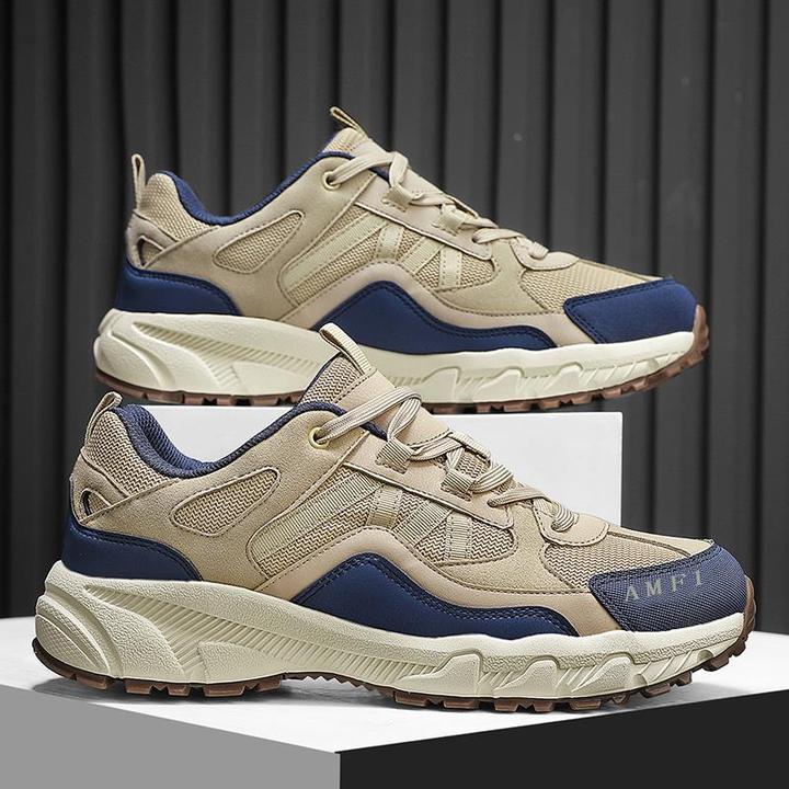 劳保男鞋2024新款秋季防滑耐磨登山运动男士工地工作百搭休闲潮鞋