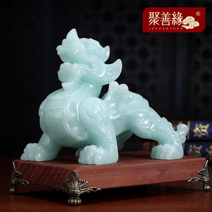 创意貔貅摆件大气一对招财貔貅客厅玄关高档装饰品办公室开业礼品