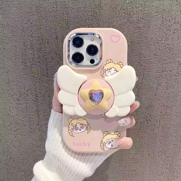 美少女星星翅膀适用苹果/华为/荣耀/oppo/vivo/小米/红米手机壳软