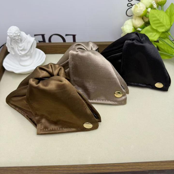 诗泊雅 法式简约布艺贝壳抓夹女高级感后脑勺发夹气质鲨鱼夹