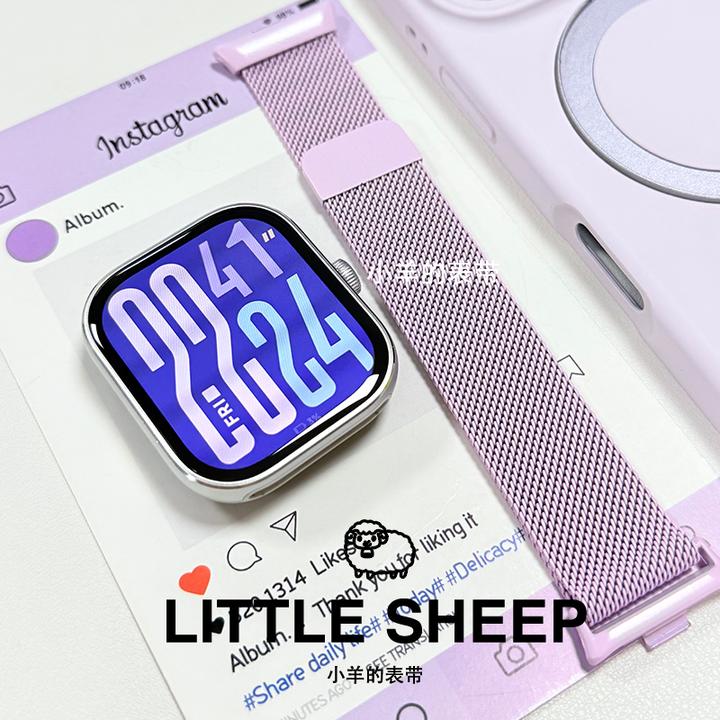 适用红米watch5小米手环9pro/8/redmiwatch4夏天金属米兰尼斯表带