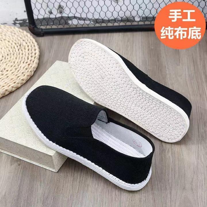 老北京布鞋纯手工男士休闲夏季手工布鞋千层底工作透气开车男鞋
