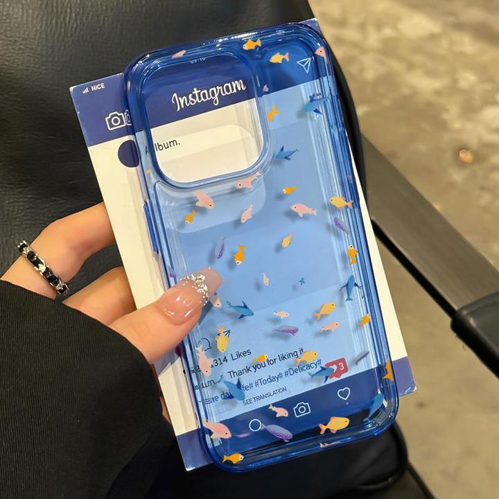 满屏彩色小鱼适用iPhone16苹果14_15PROMAX软胶13手机壳12防摔11X