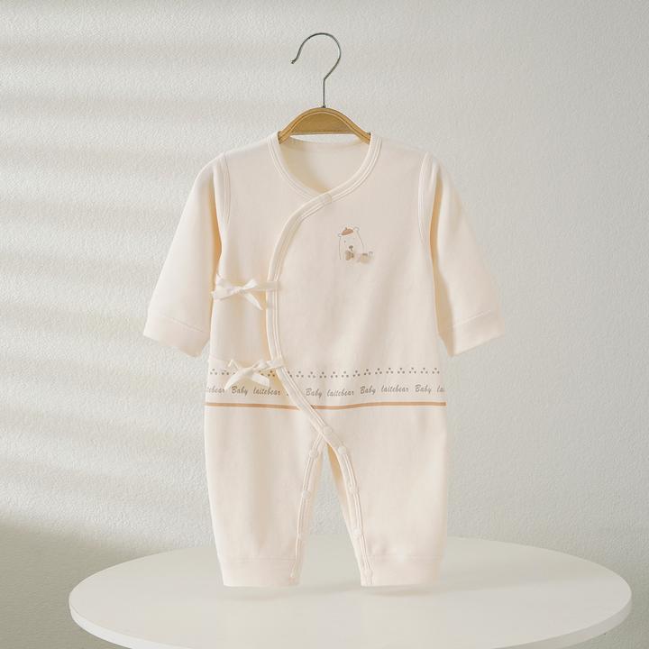 新生儿衣服婴儿纯棉初生连体衣春秋无骨长袖和尚哈衣蝴蝶宝宝爬服