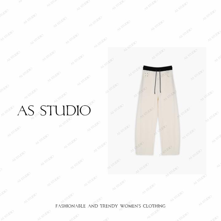 【AS吉拉裤】25新撞色松紧腰抽绳休闲百搭卫裤AS25QXXK03280