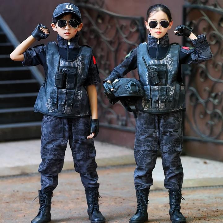 儿童迷彩服套装男女童特种兵装备户外野战拓展夏令营作训外套春秋