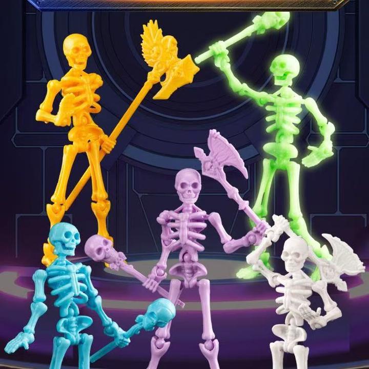 【善亿】骷髅人偶武器包玩具创意摆件拼装玩具可动人偶