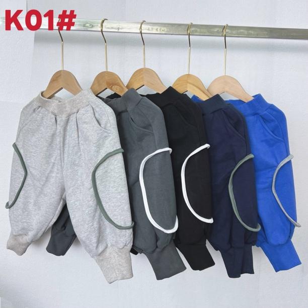K01#K02#秋冬季儿童休闲长裤毛圈牛肚宽松卫裤时尚保暖裤休闲裤