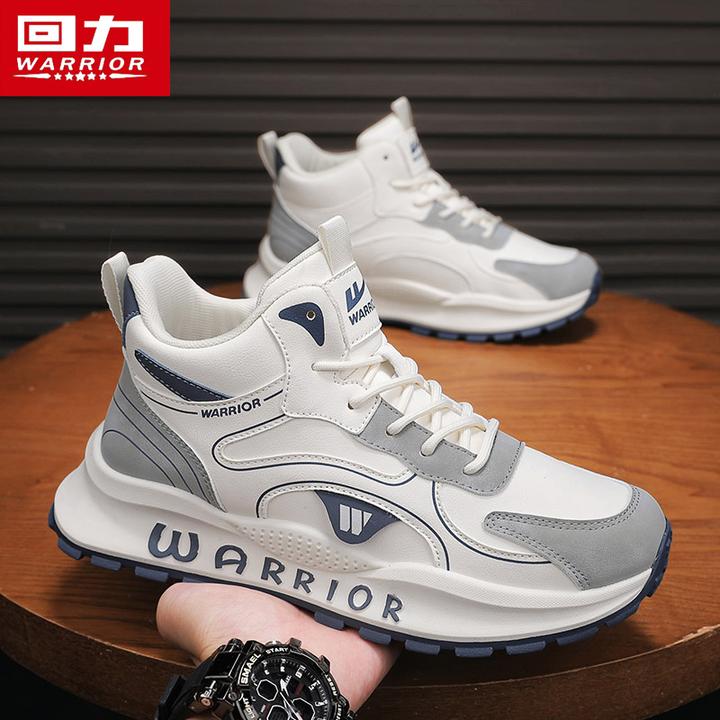 回力男鞋2025冬季新款运动休闲鞋子软底阿甘跑步高帮加绒保暖棉鞋