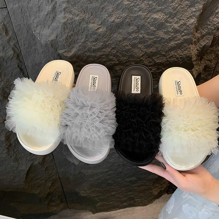 凉拖鞋女2025新款夏季外穿配裙子露趾厚底松糕时尚百搭一字拖鞋潮