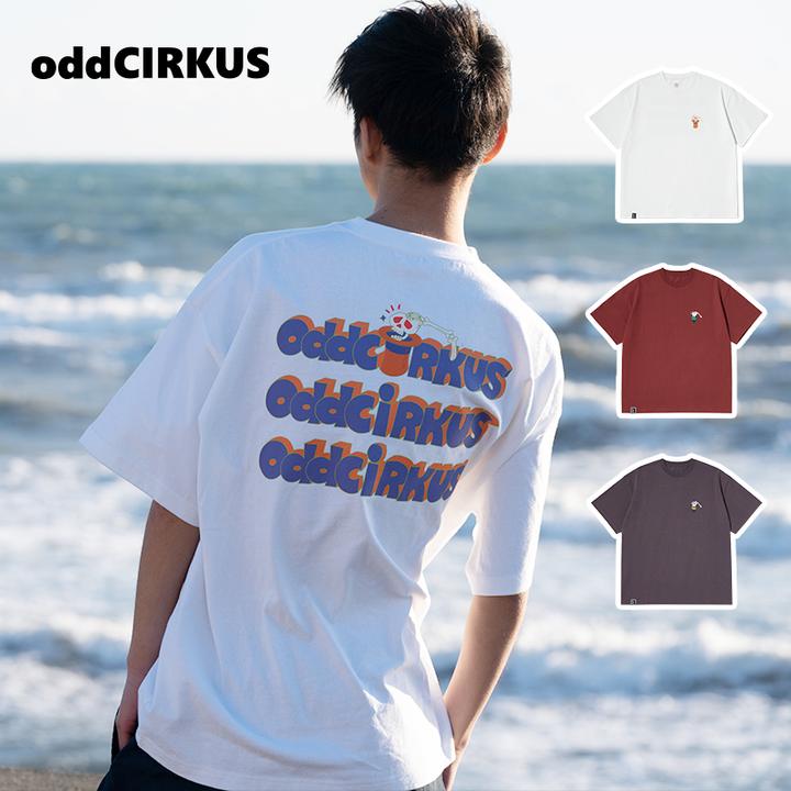 oddCIRKUS 日系宽松印花短袖新款T恤情侣装半袖上衣