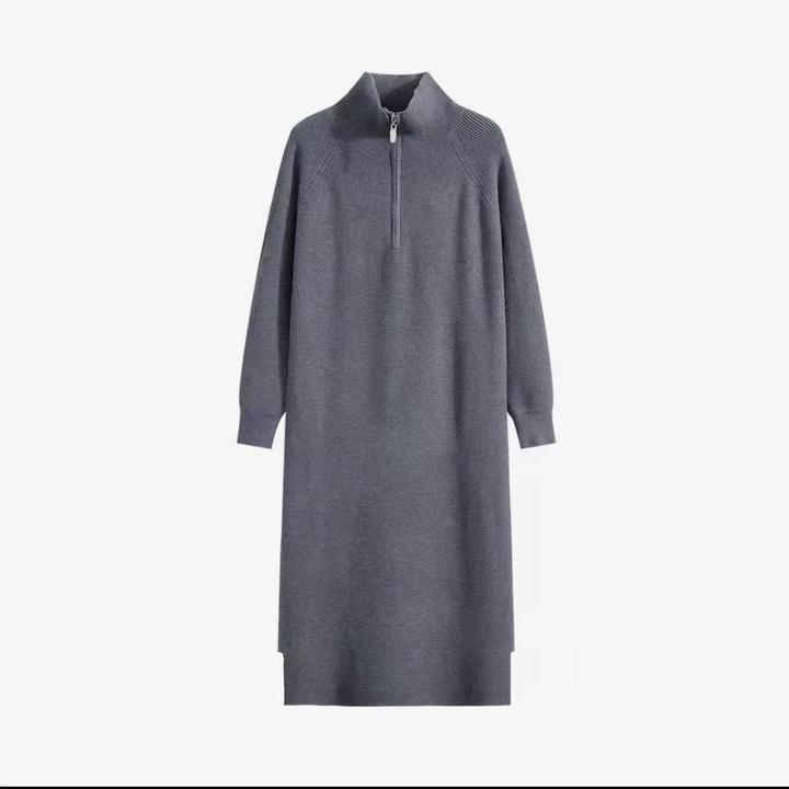 【香香严选1】针织秋冬冬季连衣裙2025新款高档褶皱运动衫长裙长款