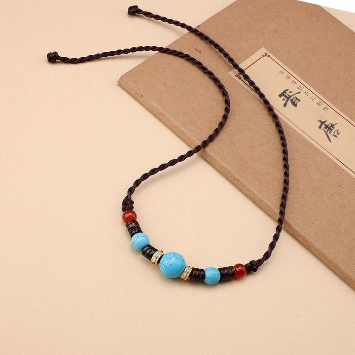 铜项链 藏式民族风国风锁骨链复古简约配饰新中式毛衣链古典百搭