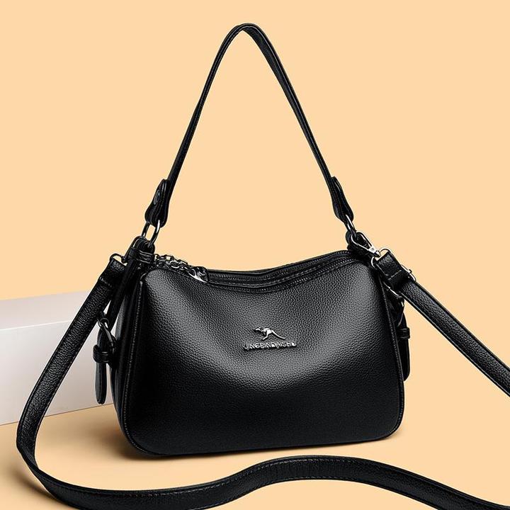 袋鼠2025秋冬新款时尚百搭真皮单肩包大容量妈妈包大气简约斜挎包