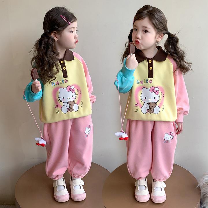 女童多巴胺套装2025新款儿童春秋装韩版洋气女宝宝春季时髦两件套