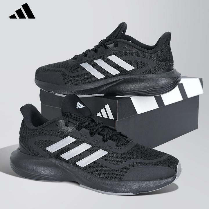 adidas/阿迪达斯运动鞋男鞋官方健身休闲运动跑步鞋纯黑色JH5150