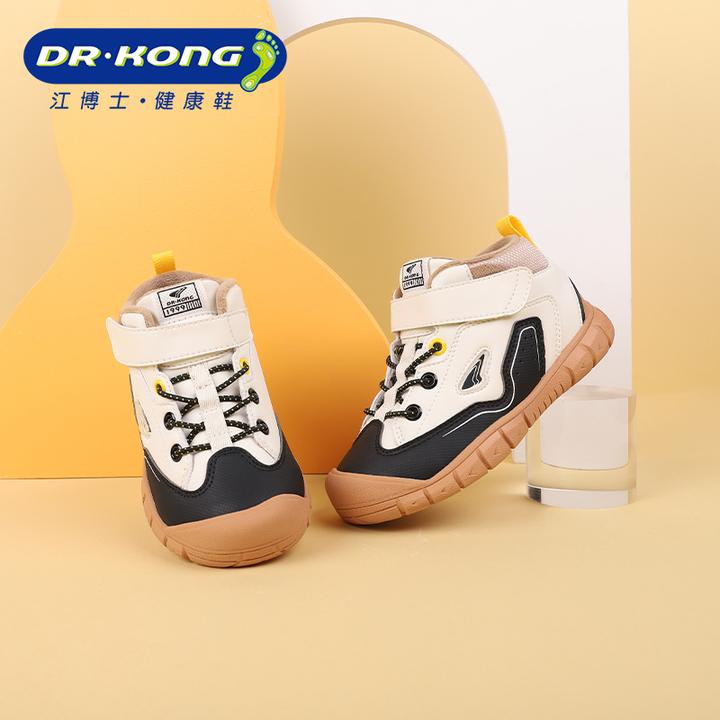 Dr.Kong/江博士童鞋冬季男童二段高帮加绒保暖学步鞋B1404833A