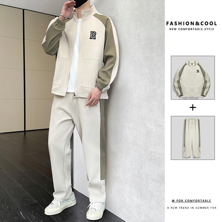 A97有春秋季休闲运动套装男士潮流时尚百搭春季痞帅宽松帅气韩版