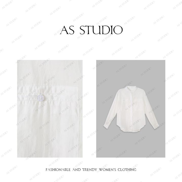 【AS尺素】25新极简大气透视感休闲百搭宽松衬衫AS25XCS00295