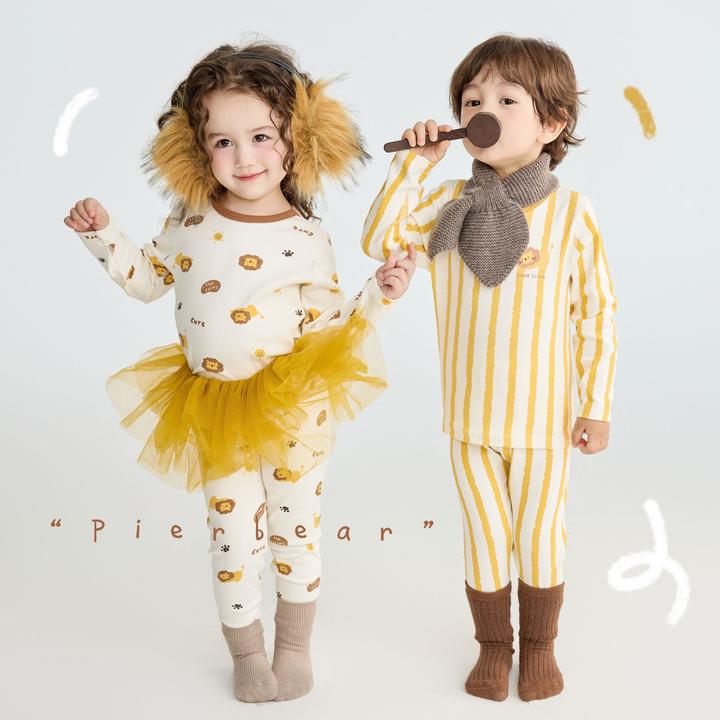 【280G】儿童纯棉秋衣秋裤套装小宝宝秋冬季家居服男童女童保暖内衣