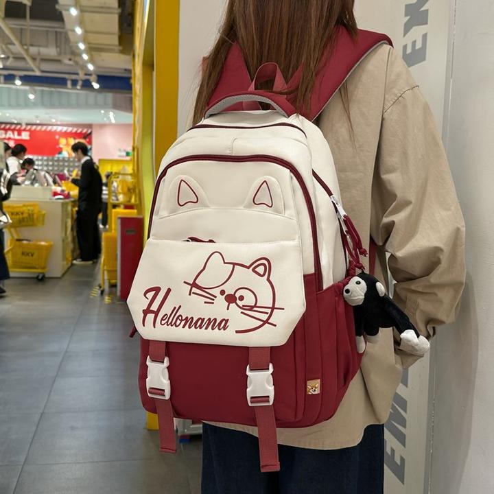 休闲小学生2025新款大容量多层大学生高中初中生双肩背包