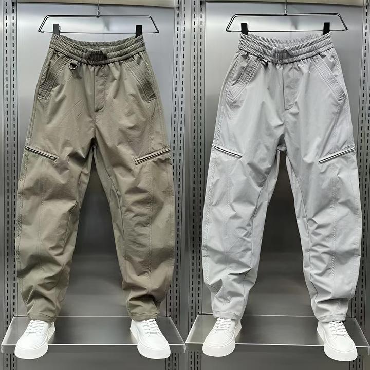 新款软壳弯刀男士休闲美式薄款工装裤宽松美式夏季男士宽松弯刀裤