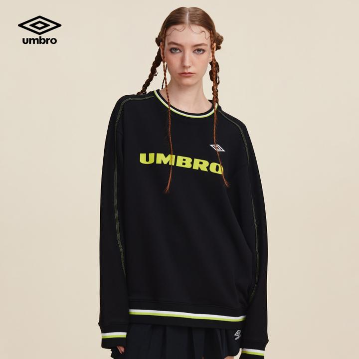 Umbro茵宝 字母圆领情侣拼接常规款长袖T恤运动欧若风U2125450425