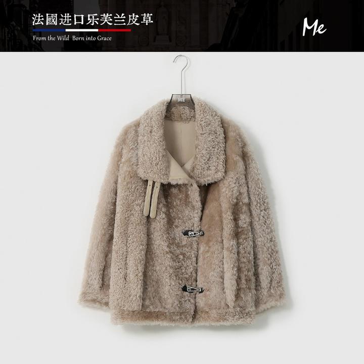 ME【法国进口机车乐芙兰皮草】进口羊皮毛一体奢牌感皮草MESA2458