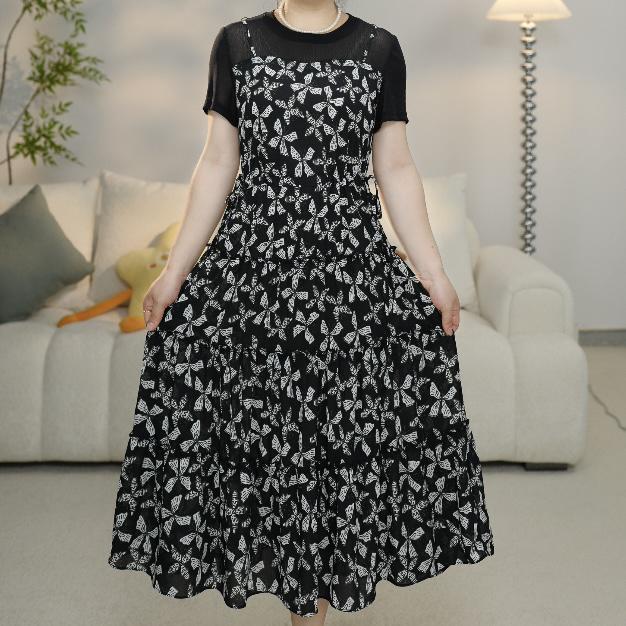 CE2159连衣裙碎花显瘦时尚夏季小个子法式收腰气质