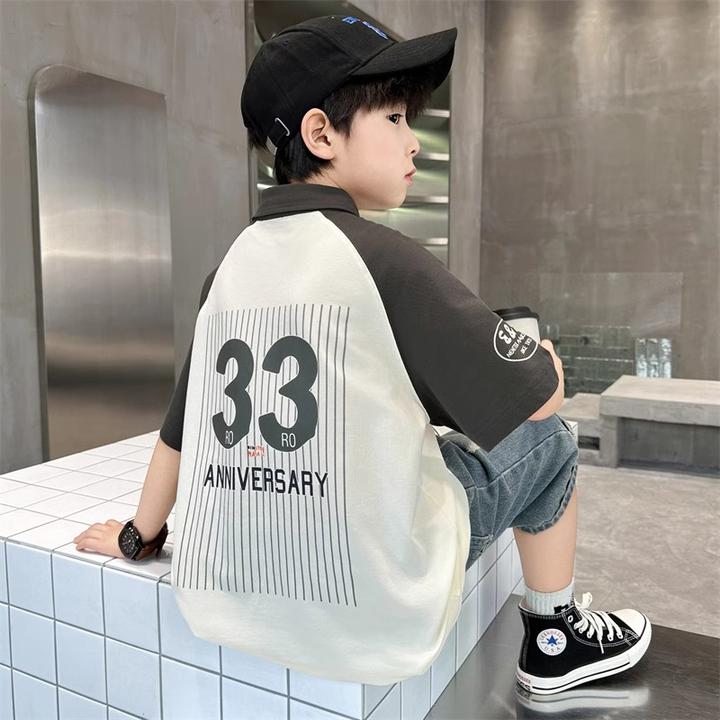 儿童装男童夏装POLO衫短袖2025新款中大童夏季男孩休闲夏款T恤潮t