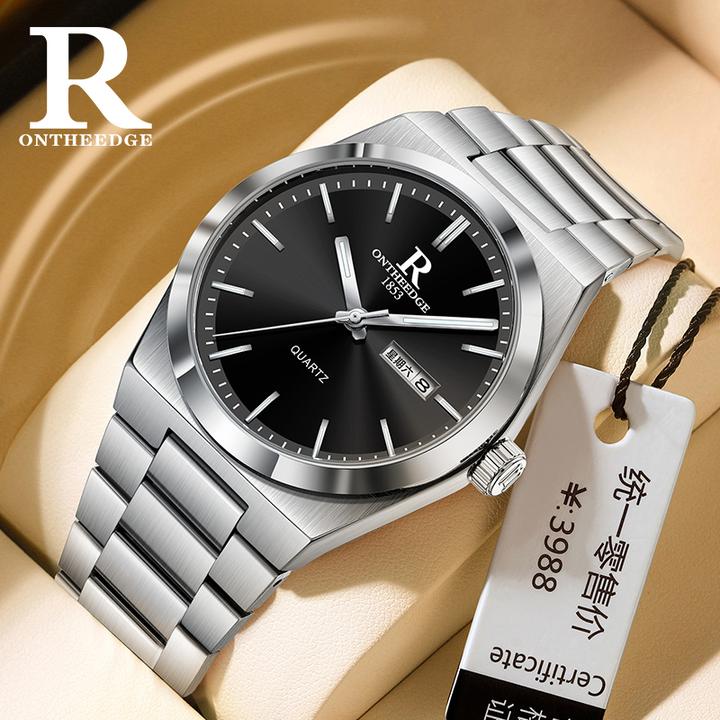 新款简约男士全自动手表防水夜光时尚商务国产腕表潮流日历石英表