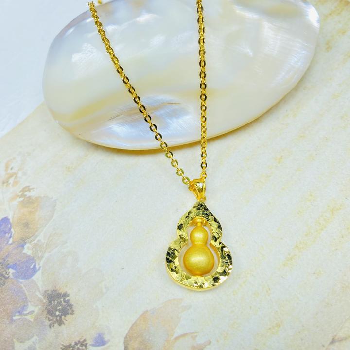 项链  K0405黄色碎冰冰可转葫芦项链多样性发货47460