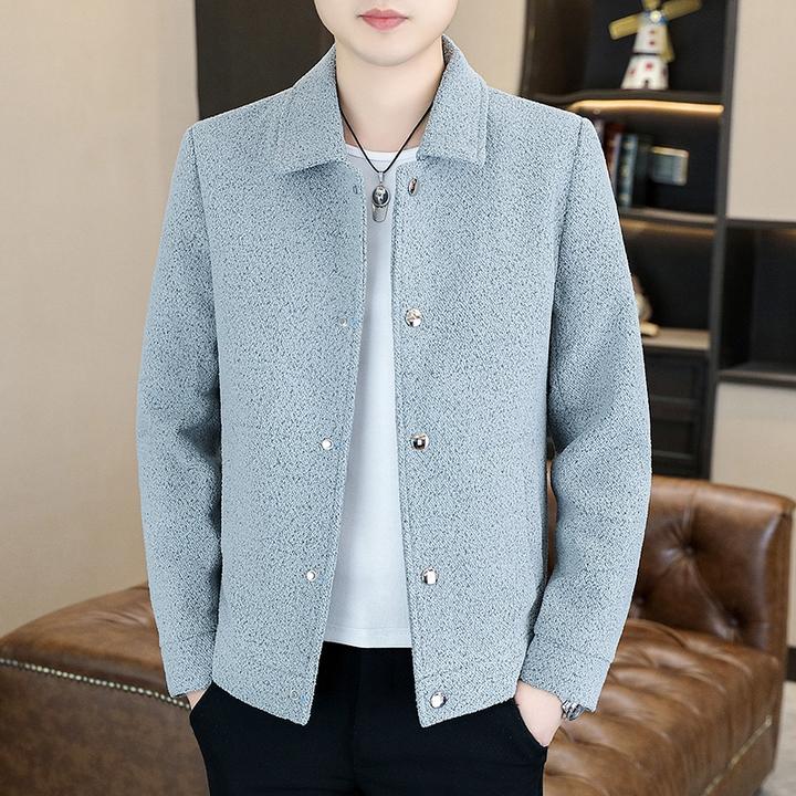 男士外套春秋季新款翻领夹克男韩版修身中青年休闲短款男装上衣