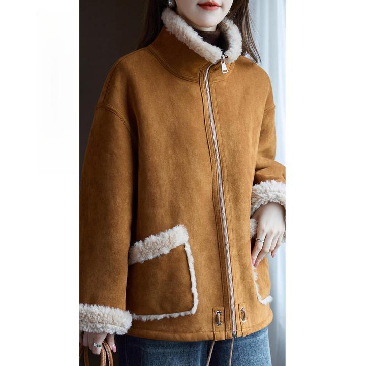 高级感显瘦保暖羊毛羔休闲大衣2026新款年轻羊毛皮草可两穿显气质