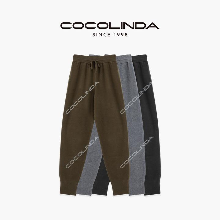 COCOLINDA|【羊毛14针混纺】哈伦裤 平纹户外抽绳宽松打底外穿P5247