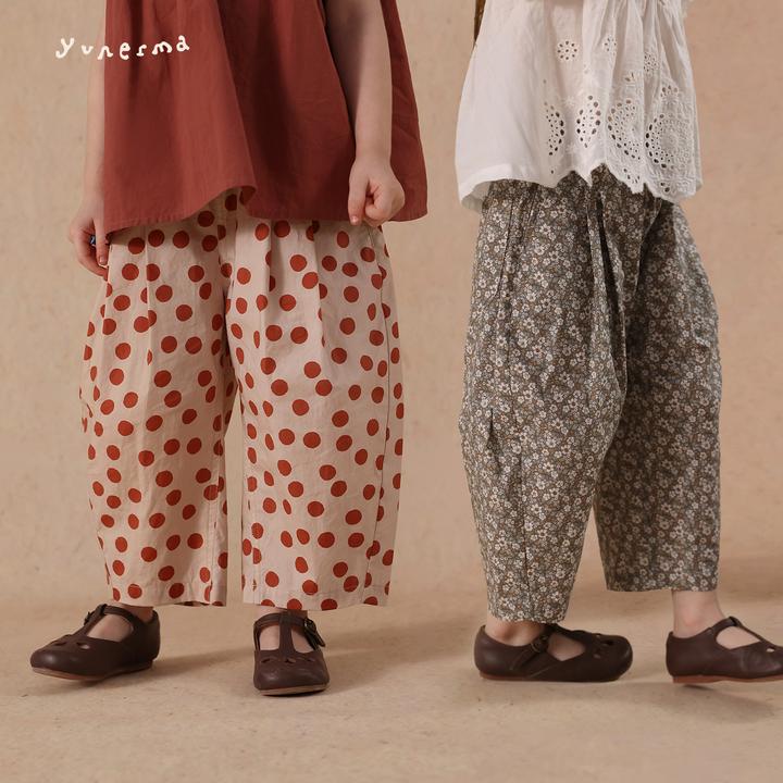 女童韩系小众碎花波点防蚊裤允儿妈2025夏季新款休闲裤儿童裤子潮