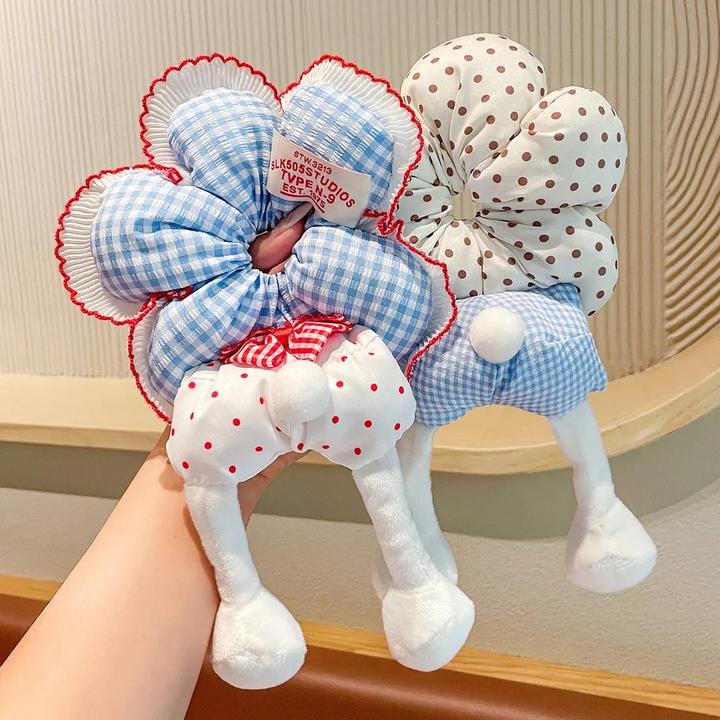 儿童库洛米屁屁花朵大肠发圈女童可爱丸子头头花女孩扎发头绳发饰