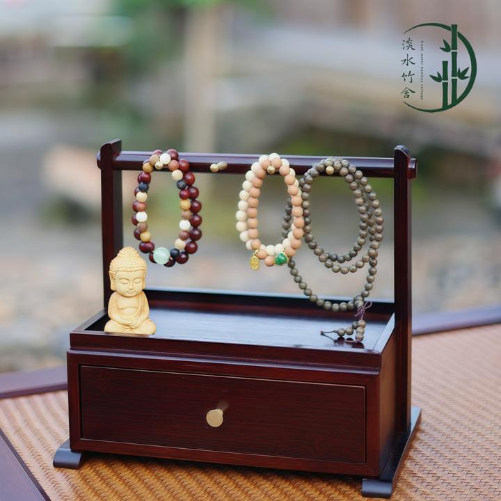 「镜台」置物架带抽屉梳妆台复古客厅家用陈列中式收纳架创意卧室