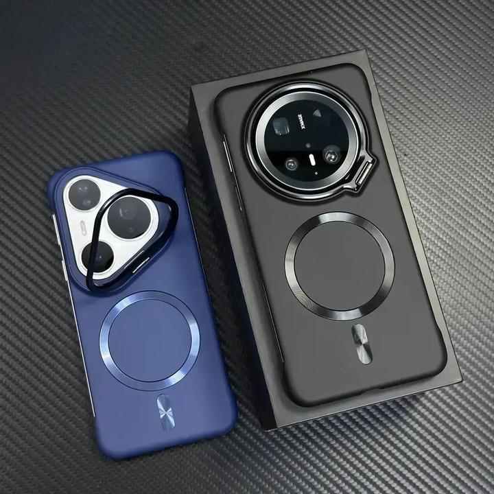 无边框镜头支架磁吸磨砂肤感轻薄适用华为mate70pro/p80手机壳H