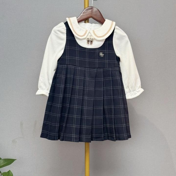 儿童新款婴幼儿秋季时尚长袖衬衫宝宝洋气春季百褶裙棉质舒适2025