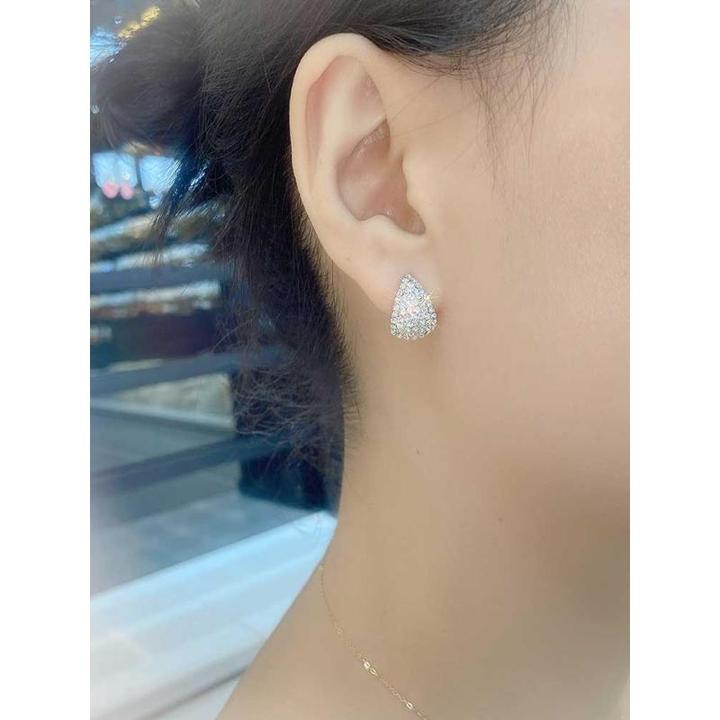 精美闪闪发光的女士耳环S925银针法国利基高端日常多功能耳环2025