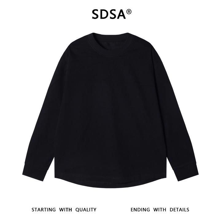 SDSA男士秋冬新款痞帅男装韩版极简风纯色圆领卫衣百搭宽松上衣