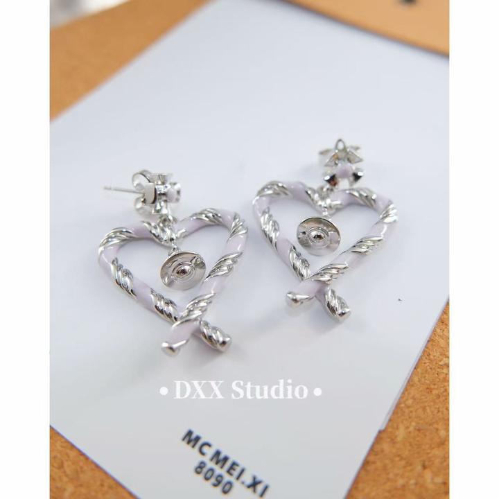 铜合金锆石耳饰 小众设计气质耳饰时尚小众百搭甜美耳饰45286