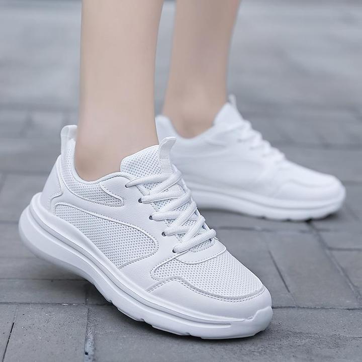 PT RICH春秋运动鞋女新款初中生网面透气跑步鞋轻便软底情侣款小