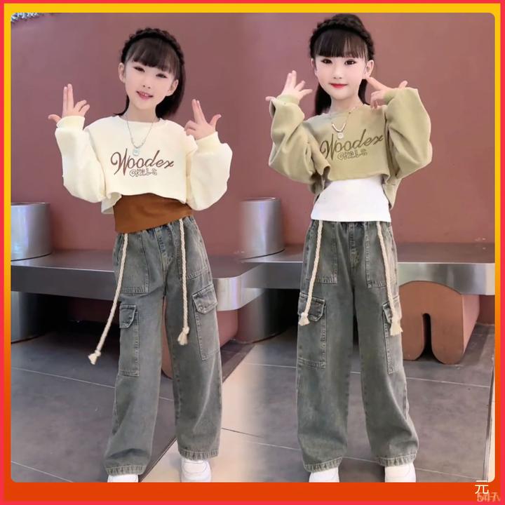 秋女童洋气套装女童套装春秋2025新款儿童衣服洋气时髦三件套童装