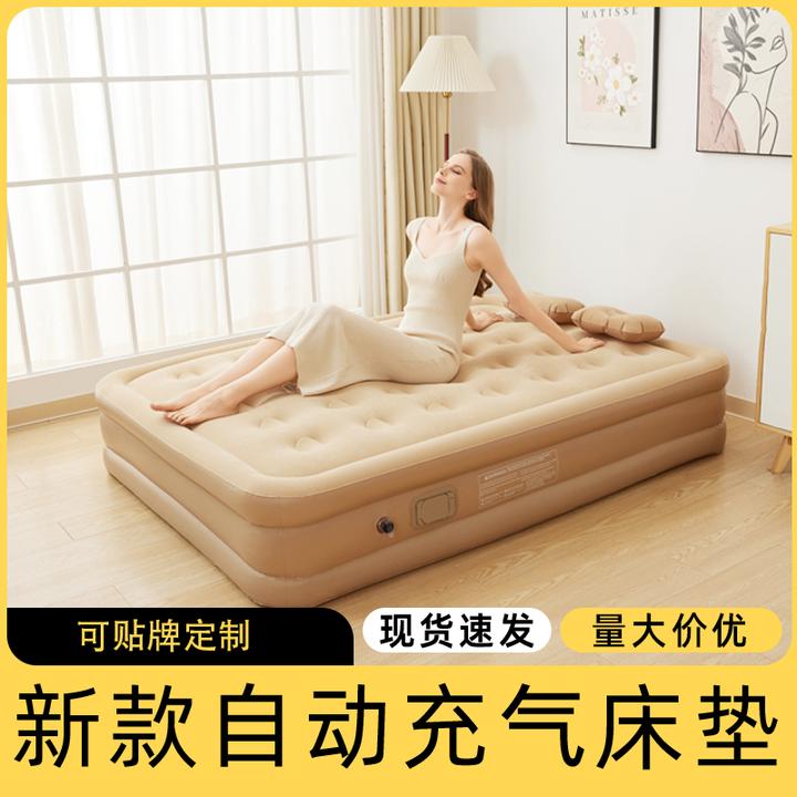 新款户外露营自动充气床垫双人加高加厚打地铺床垫便携气垫床折叠