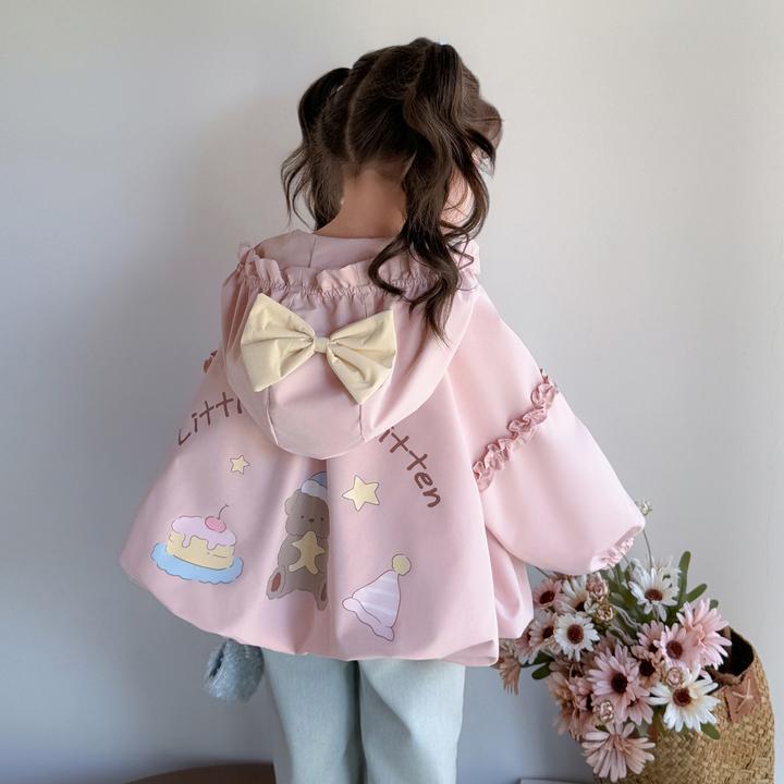 女童秋装连帽外套2025新款儿童春秋韩版休闲女宝秋季洋气开衫上衣